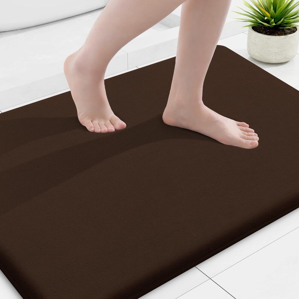 New Smiry Brown Memory Foam Bath Mat 36x24 Extra Soft Absorbent Bathroom Rugs